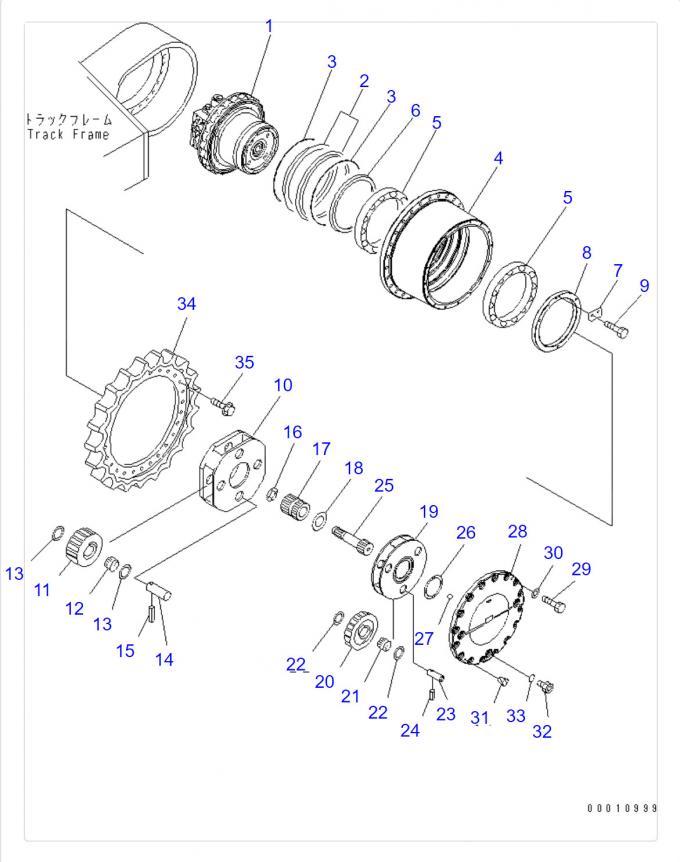 Komstau PC450-7 PC450-8 Excavator Travel Gearbox 4